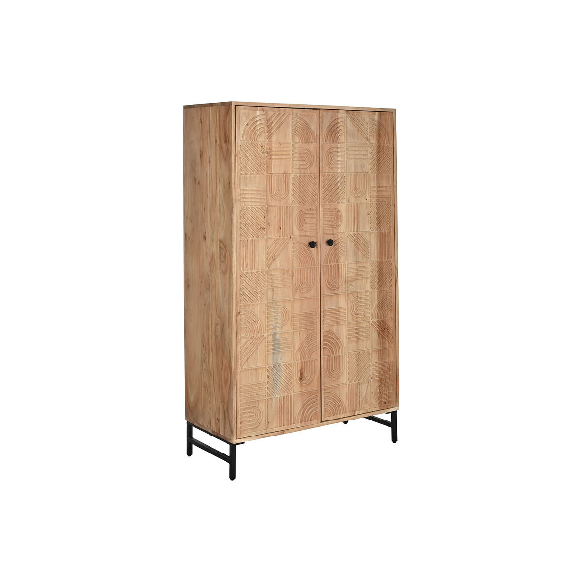 Sidebord Home ESPRIT Brun Metall Akasia 90 x 40 x 161 cm